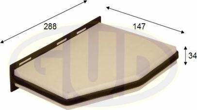 G.U.D. GCF2939 - Filter, interior air car-mod.net