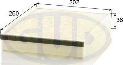 G.U.D. GCF25007 - Filter, interior air car-mod.net