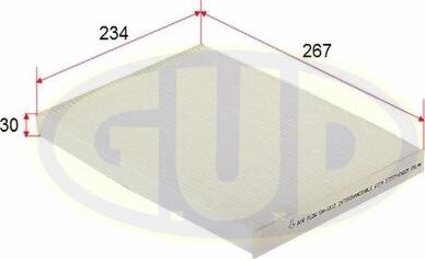 G.U.D. GCF2757 - Filter, interior air car-mod.net