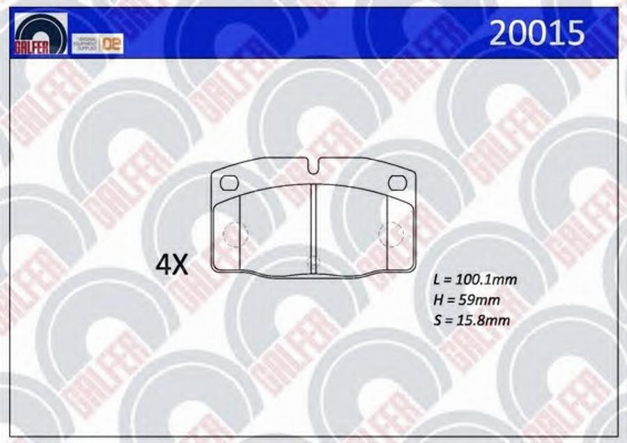 Galfer 20015 - Brake Pad Set, disc brake car-mod.net
