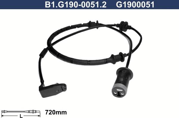 Galfer B1.G190-0051.2 - Warning Contact, brake pad wear car-mod.net