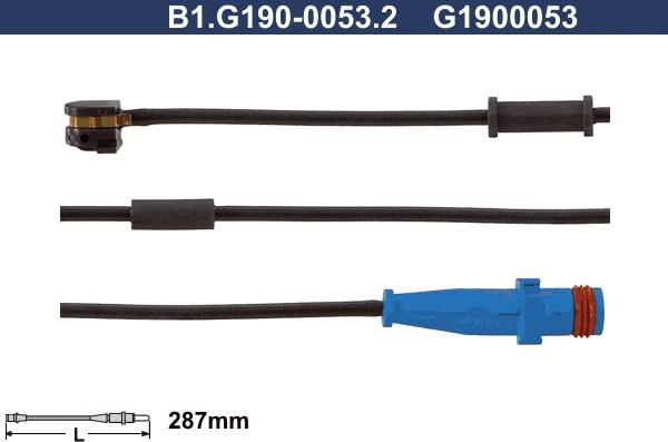 Galfer B1.G190-0053.2 - Warning Contact, brake pad wear car-mod.net