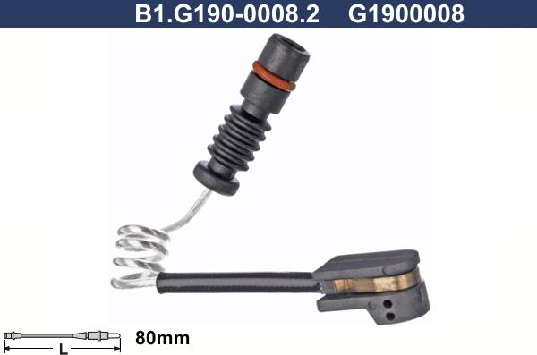 Galfer B1.G190-0008.2 - Warning Contact, brake pad wear car-mod.net