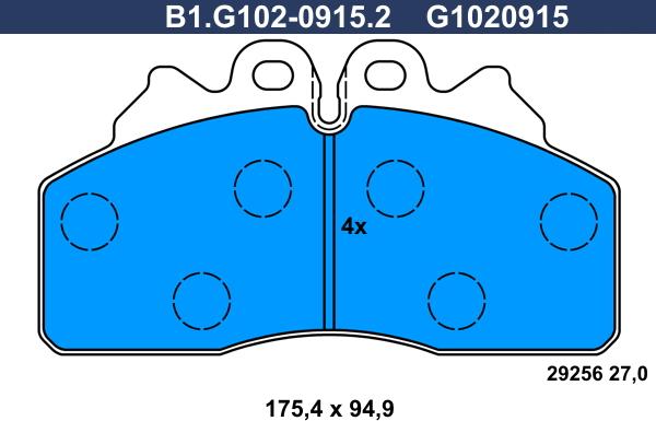 Galfer B1.G102-0915.2 - Brake Pad Set, disc brake car-mod.net