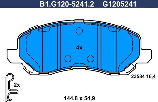 Galfer B1.G120-5241.2 - Brake Pad Set, disc brake car-mod.net