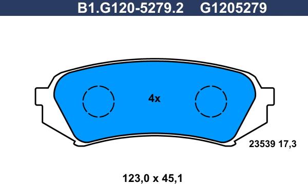 Galfer B1.G120-5279.2 - Brake Pad Set, disc brake car-mod.net