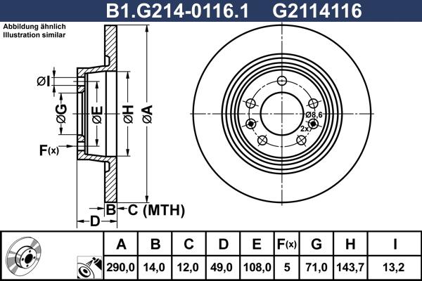 Galfer B1.G214-0116.1 - Brake Disc car-mod.net