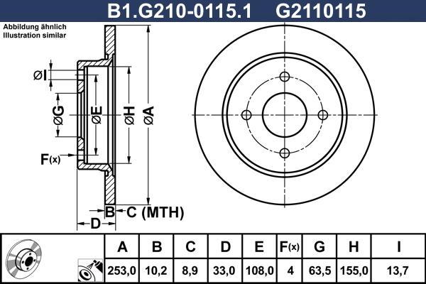 Galfer B1.G210-0115.1 - Brake Disc car-mod.net