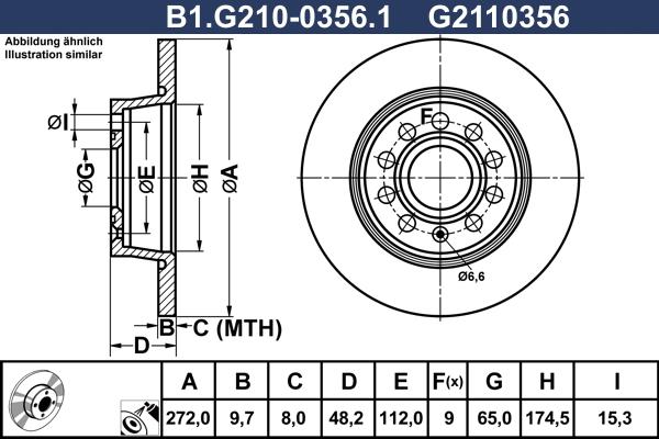 Galfer B1.G210-0356.1 - Brake Disc car-mod.net