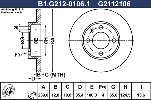 Galfer B1.G212-0106.1 - Brake Disc car-mod.net