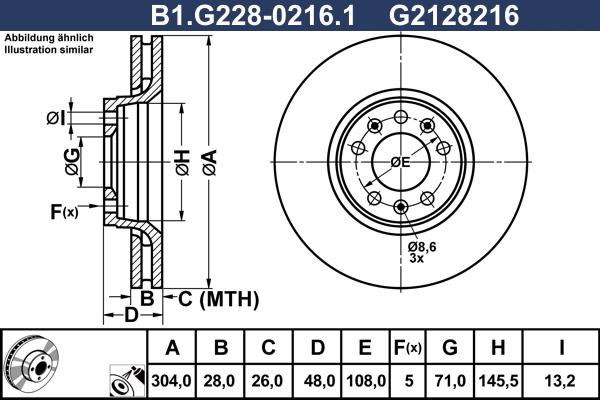 Galfer B1.G228-0216.1 - Brake Disc car-mod.net