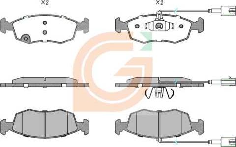 GAMA GA10409 - Brake Pad Set, disc brake car-mod.net