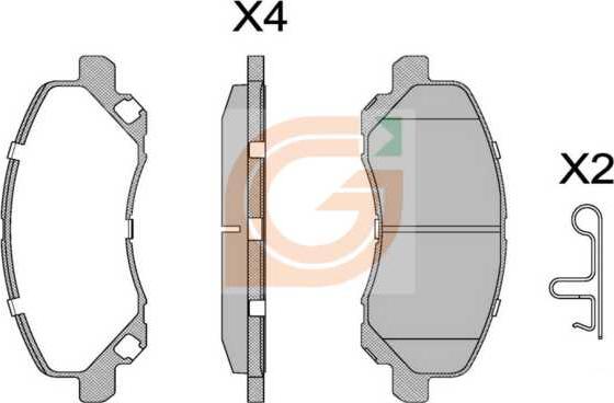 GAMA GA10059 - Brake Pad Set, disc brake car-mod.net