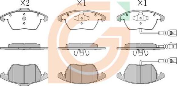 GAMA GA10027 - Brake Pad Set, disc brake car-mod.net