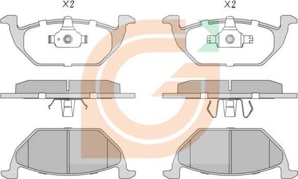 GAMA GA10079 - Brake Pad Set, disc brake car-mod.net