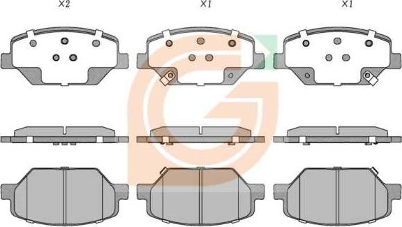 GAMA GA11402 - Brake Pad Set, disc brake car-mod.net