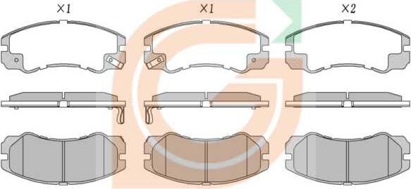 GAMA GA10776 - Brake Pad Set, disc brake car-mod.net