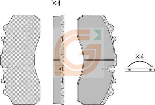GAMA GA11983 - Brake Pad Set, disc brake car-mod.net