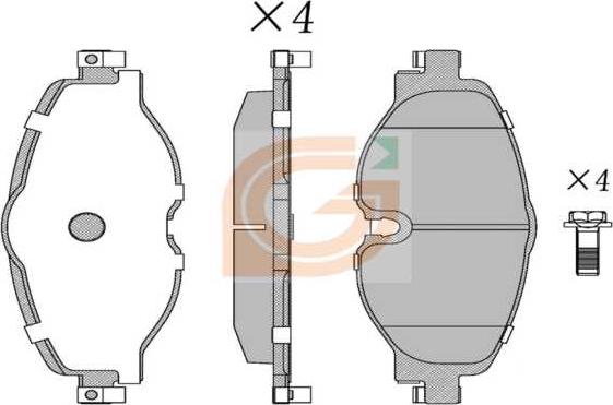 GAMA GA11378 - Brake Pad Set, disc brake car-mod.net