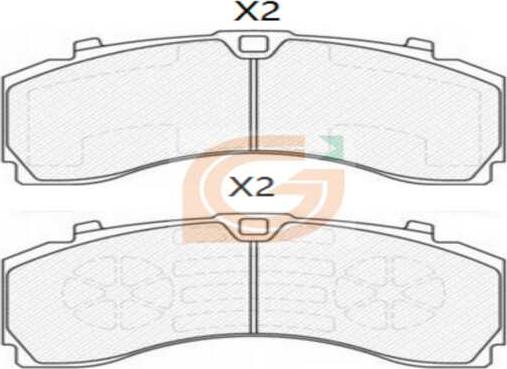 GAMA GA11285 - Brake Pad Set, disc brake car-mod.net