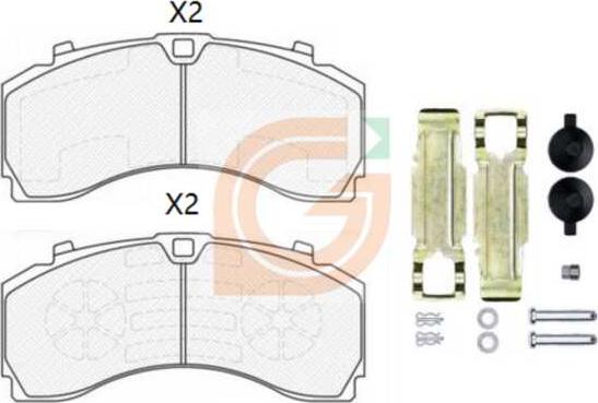 GAMA GA11286 - Brake Pad Set, disc brake car-mod.net