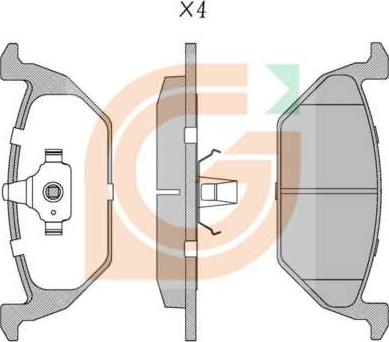 GAMA GA11750 - Brake Pad Set, disc brake car-mod.net