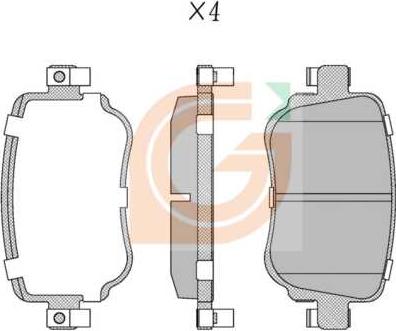 GAMA GA20012 - Brake Pad Set, disc brake car-mod.net