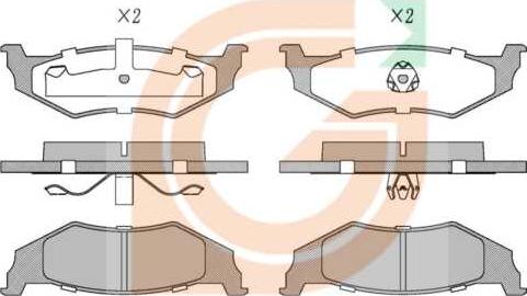 GAMA GA20394 - Brake Pad Set, disc brake car-mod.net