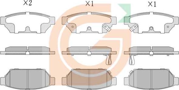 GAMA GA20244 - Brake Pad Set, disc brake car-mod.net