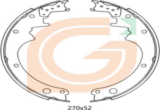 GAMA GB10441 - Drum Brake Shoe Set car-mod.net