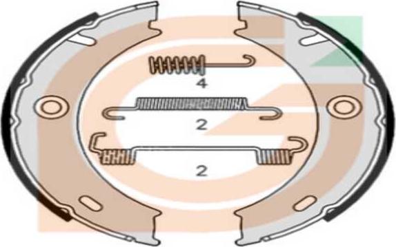GAMA GB10606 - Drum Brake Shoe Set car-mod.net