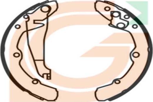 GAMA GB10001 - Drum Brake Shoe Set car-mod.net