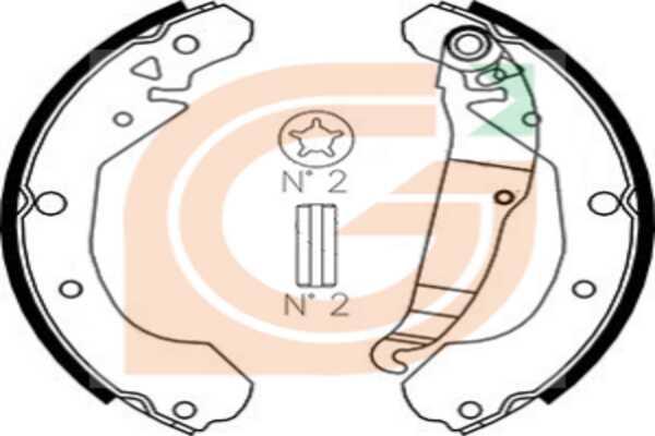 GAMA GB10255 - Drum Brake Shoe Set car-mod.net