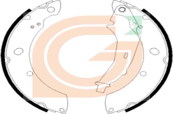 GAMA GB10280 - Drum Brake Shoe Set car-mod.net