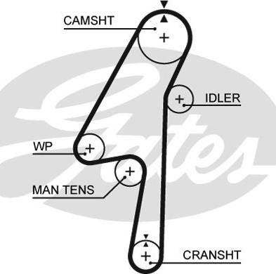 GATES 5580XS - Timing Belt car-mod.net