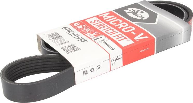 GATES 6PK1019SF - V-Ribbed Belt car-mod.net