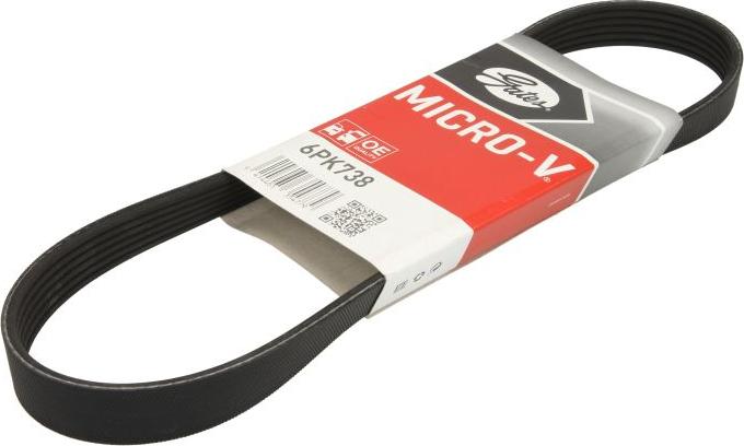 GATES 6PK738 - V-Ribbed Belt car-mod.net