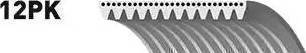 GATES 12PK1835ES - V-Ribbed Belt car-mod.net