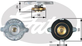 GATES RC107 - Sealing Cap, radiator car-mod.net