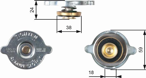 GATES RC115 - Sealing Cap, radiator car-mod.net