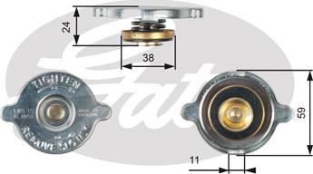 GATES RC116 - Sealing Cap, radiator car-mod.net