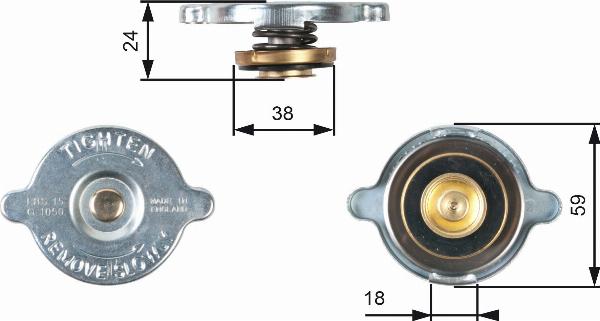 GATES RC113 - Sealing Cap, radiator car-mod.net