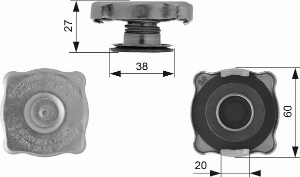 GATES RC129 - Sealing Cap, radiator car-mod.net
