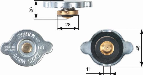 GATES RC124 - Sealing Cap, radiator car-mod.net