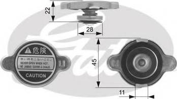 GATES RC128 - Sealing Cap, radiator car-mod.net