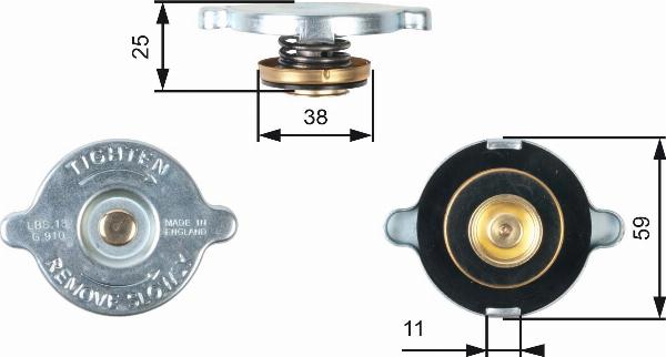 GATES RC122 - Sealing Cap, radiator car-mod.net