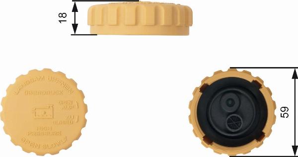 GATES RC201 - Sealing Cap, coolant tank car-mod.net