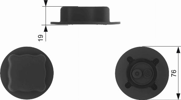 GATES RC215 - Sealing Cap, coolant tank car-mod.net