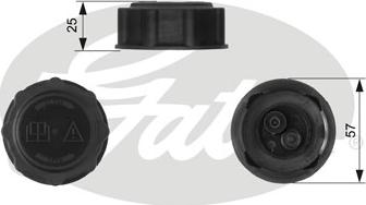 GATES RC233 - Sealing Cap, coolant tank car-mod.net