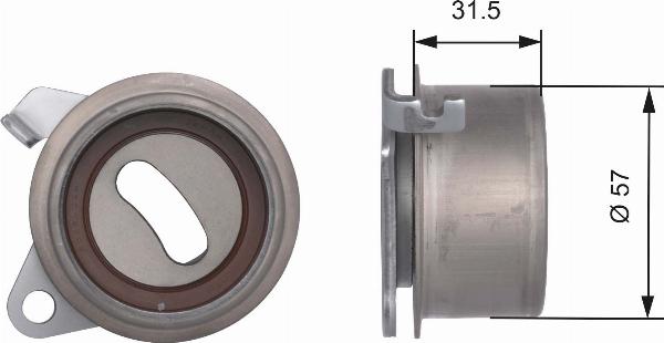 GATES T41244 - Tensioner Pulley, timing belt car-mod.net